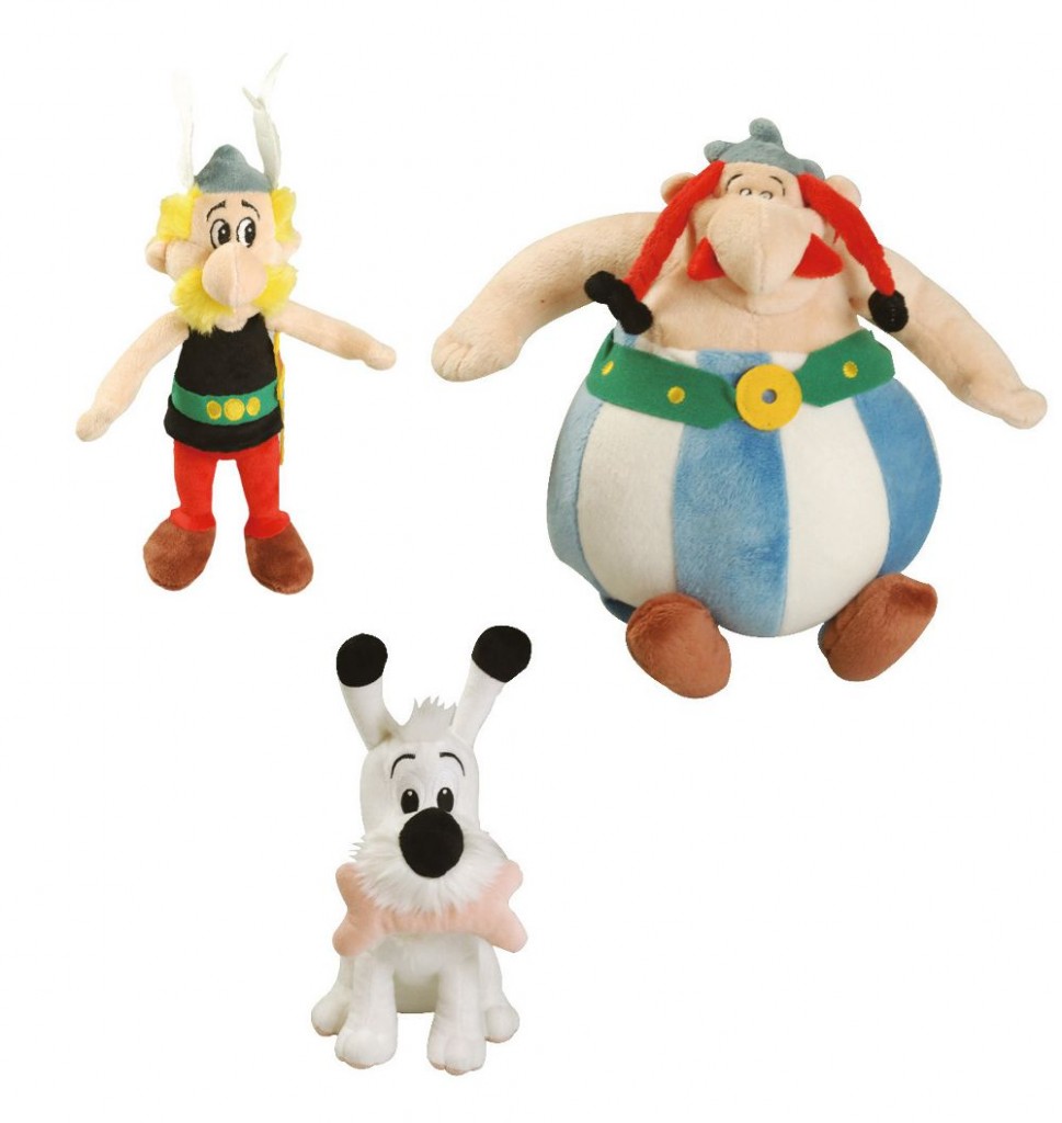 Plüschfiguren von Asterix, Obelix und Idefix